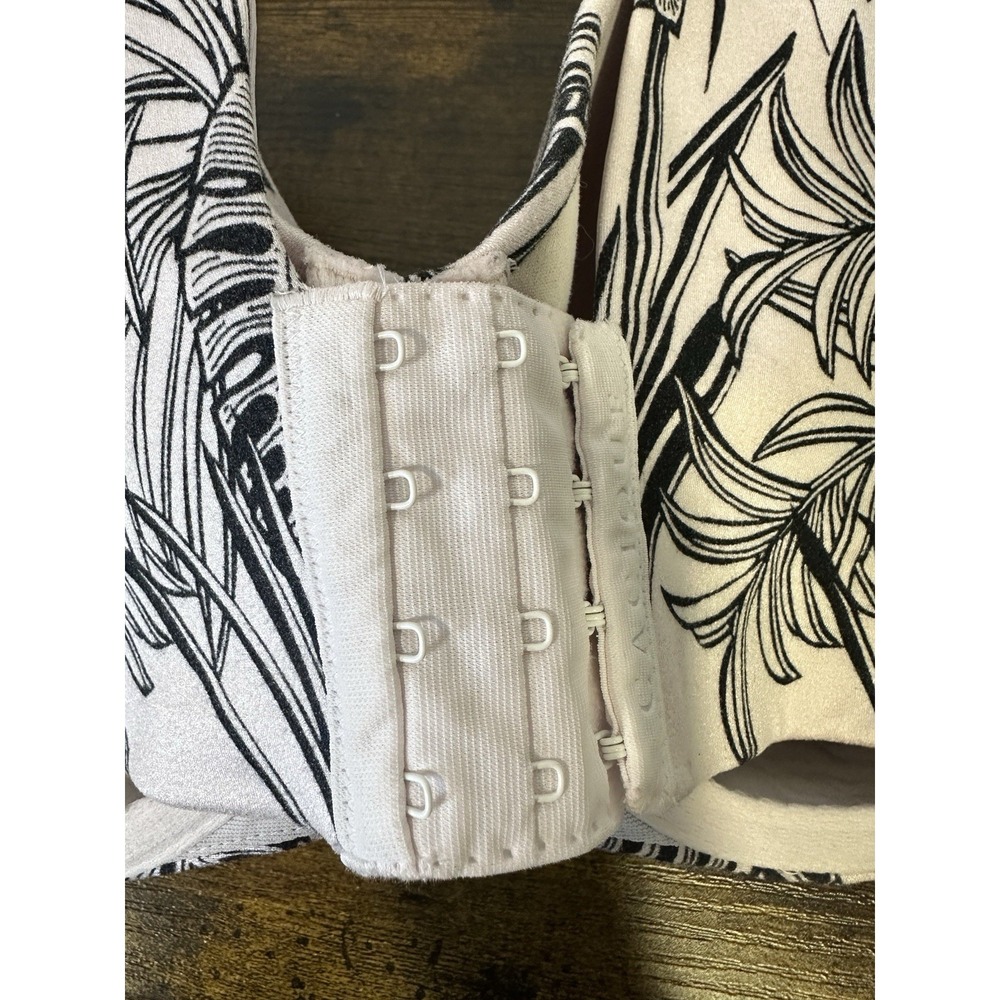 Cacique x Lane Bryant Lightly Lined Balconette Bra Pink & Black Tropical 42DDD - Picture 5 of 10